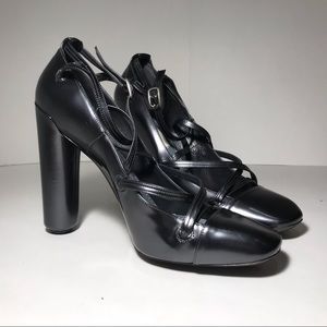 Silver/ Pewter Marc Jacob Strappy 4” Heels